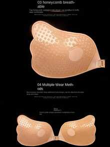 Women's Invisible Adhesive Bra, Silicone Material, Transparent Straps, Excellent Push-Up Effect - Multicolor - View 8