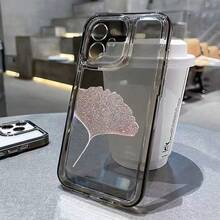 Ginkgo Leaf Phone Case Suitable For Apple 15 Pro Max,  16 Pro, Advanced 14 Pro, New 13, Floral 17 - Space Shell With Fine Pores - Transparent - Ginkgo Leaf Silver - View 9