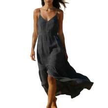 Vestido de playa elegante y sexy para mujer, con espalda descubierta y tirantes largos, ideal para vacaciones de verano en Europa y América. - Burdeos - Ver 5