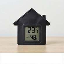Mini House-Shaped Temperature & Humidity Meter, Electronic Display, Indoor/Outdoor Universal, No Power Required (Battery Not Included) - A - View 2