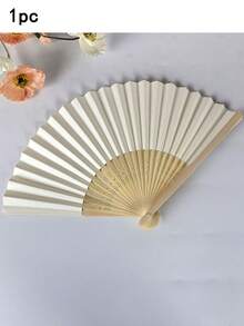 10/5/2pcs Set & 1pc Foldable Paper Hand Fan, Multipurpose Solid Color Folding Fan, Modern Collapsible Fan For Home, Performance Props, Summer - Multicolor - View 10