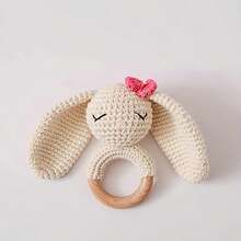 Hand-Woven Rabbit Rattle, Baby Hand Rattle, Grasping Toy, Built-In Bell, 3D Cute, Rich Details, Attract Baby's Attention, Develop Baby's Hearing, Perfect Birthday Memorial Gift, Halloween Gift, Christmas Gift For Baby - Multicolor - View 8
