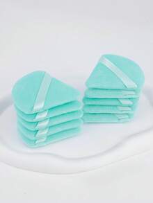 三角麂皮粉撲 5/10/20/30/50/100入，超柔軟麂皮材質，適用於修容、眼妝與角落，適合所有膚質 - 薄荷綠 - 查看 3