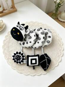 1pc Black & White Animal Cartoon Pendant, Unisex, With Bell And BB Sounder, Portable Sensory Enlightenment Pendant, Suitable As Newborn Gift - Multicolor - View 8