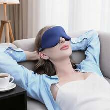 1件 3D杯狀睡眠眼罩，中性款，凹面模塑黑色遮光眼罩，全遮光柔軟透氣，無眼壓舒適睡眠眼罩，適合旅行、瑜伽、小睡和夜間休息 - B - 查看 5