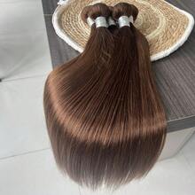 BINF Chocolate Brown Straight Bundles Human Hair Color 4 Straight Brazilian Virgin Human Hair Weave For Women Daily Use Double Weft No Shedding - S4 - View 7