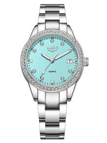 LIGE Classic 3-Hand Women's New Watch, Date Display, Multi-Function Chronograph, Exquisite Small Elegant High-End - Silver - View 17