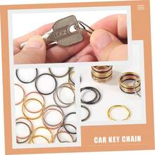 35pcs 1 Inch Metal Key Rings, Durable Round Open Key Rings, Suitable For Home, Office And Car Keys, Pet Tags, DIY Crafts And Keychain Lanyard Making - Aperture - View 3