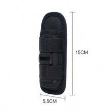 Tactical Flashlight Holster Duty Belt Pouch 360° Rotating Clip Holder - Black - View 7