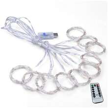 LED Curtain Lights, 8 Modes, USB Powered, With Remote Control, Fairy String Lights, Perfect For Wedding, Christmas And Holiday Home Decor - Yellow - View 10