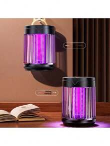 SOKANY USB Powered Mosquito Repellent Lamp - Purple Light, Desktop + Wall Mount Dual Use. UV Light Attracts Mosquitoes, 360° Wide Angle Silent Protection, Protects Sleep, Essential For All Seasons, Mosquito Repellent Device. - Black - View 1