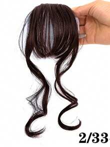 Airy Bangs Hair Clip-In Fringe, Natural Front Hairline, Straight Bangs, European And American Popular Style, Synthetic Hair - Multicolor - View 3