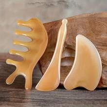 3pcs Gua Sha Massage Tool Set, Includes Comb And Gua Sha Board, Designed For Facial And Body Gua Sha And Spa. Perfect For Trigger Point Massage - Ideal Gift For Mother, Girlfriend Or Loved One, Especially For Women. - Multiple Styles - View 4