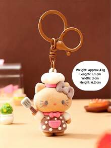 Llavero de Gato Estilo Chef Súper Lindo, ¡4 Colores Disponibles! Ligero y Portátil, Perfecto para Combinar con Bolsos y Llaves, Accesorio Diario Adorable para Amantes de los Dibujos Animados~ - Multicolor - Ver 10