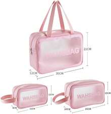 Lumbor37 Hanging Travel Toiletry Bag Organizer And Bathroom Dopp Hygiene Kit With Hook For Travel Accessories, Toiletries, Bathroom, Shaving And Makeup For Men And Women - 3-粉紅色 - 查看 2