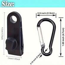 ZHUANGLEI 20PCS Tent Spring Fixing Buckle Set, Canopy Wind Rope Adjustment Buckle Spring Hook Camping Accessories - Figure 1 20 PCS - View 4