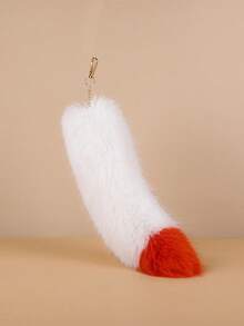 New Personalized Fox Tail Bag Charm, Keychain Tail Pendant, Cute Faux Fur Fox Tail Keychain, Keyring, Bag Accessory, Gift For Valentine's Day, Holiday (Random Color) - Multicolor - View 14