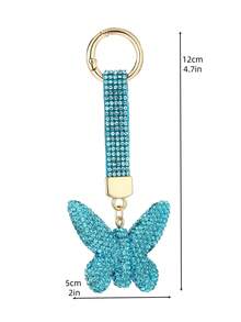 Llavero de mariposa 3D con strass hecho a mano DIY, nuevo y muy vendido, colgante creativo para llaves de coche y mochila, regalo del Día de la Madre para novia, charm para bolso, regalo creativo para vacaciones, detalle para eventos, apto para uso diario - Multicolor - Ver 12