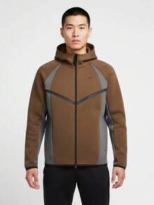 Nike Men's AS M NK TECH FLC PRO WR FZ JKT Knit Sweatshirt Jacket IF1326-212 - Brown - View 2