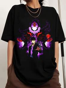 Solo Leveling – Sung Jinwoo,Vintage Solo Leveling Arise Sung Jin-Woo Manhwa Streetwear Tshirt - Schwarz - Übersicht 1