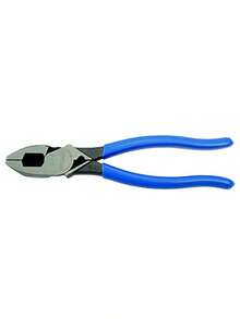 TULMEX D215-9 Pinza de Alta Palanca con Ponchadora y Jalaguía Corte Potente y Preciso Agarre Ergonómico Herramienta para Electricista de 9" Acero Forjado de Mayor Resistencia - Azul - Ver 6