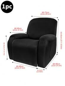 1pc Classic Solid Color Massage Chair Slipcover, Full Coverage Protective Chair Cover, Soft & Comfortable, Stretchy, Dust & Scratch Resistant - Multicolor - View 15