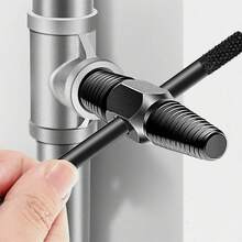 Juego de 2 piezas de extractor de tornillos rotos de doble extremo con varilla de mango, removedor de pernos dañados de doble uso, adecuado para tornillos de tubería oxidados, herramienta de extracción de tuercas de alta dureza, para el desmontaje y reparación de pernos dañados y atascados - Extractor de cables rotos - Ver 7