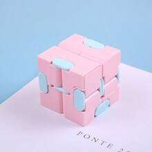 1pc Infinite Cube Stress Reliever, Macaron Pocket Cube, Mini Flipping Cube, First Day Of School - Multicolor - View 5