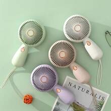 [Adjustable USB Personal Mini Fan]Rechargeable Handheld Turbo Fan - 100-Speed Adjustable, USB Charging Portable Fan, Great For Beach, Indoors And Outdoors; Great Gift Idea - White - View 8