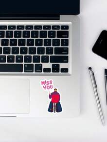 Funny Oliver Tree Music Sticker, "Miss You" Pop Singer Vinyl Decal For Laptop, Robin Schulz Song Fan Merchandise For Water Bottle, Sarcastic Musician Gag Gift For Friends - Multicolor - View 4