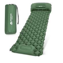 Single Person Self-Inflating Travel Air Mattress, Outdoor Camping Inflatable Sleeping Pad, Self-Inflating Tent Sleeping Mat - Army Green - View 2