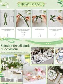 6/24pcs Scallop Shaped Name And Place Cards With Ribbon, DIY Wedding Table Number Cards, Wedding Party Decorations (Pink), Suitable For Weddings, Holiday Parties, Birthdays, Christmas And New Year, Various Celebrations - A - View 4
