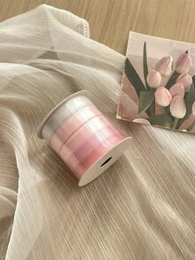 5 Rollos de Cinta de Satén de Poliéster Multicolor, Envoltura de Regalos, DIY Floral, Cinta de Decoración Hecha a Mano, Cinta de Satén Transparente Premium, Adecuada para Ramos, Envoltura de Regalos de Cumpleaños - A - Ver 14