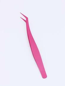 1/2 Rose Red Eyelash Tweezers, Professional Eyelash Extension Tweezers, Multiple Colors Available, Essential Beauty Tool For DIY Cluster Eyelash Makeup - Hot Pink - View 6