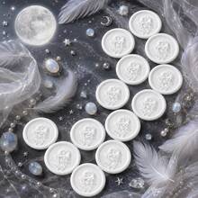 20入/包 3D花卉圖案蠟封貼紙 自黏式蠟封貼紙 適用於禮物、婚禮邀請函、信封封口 珍珠白 - 3D 花-珠光白 - 查看 7