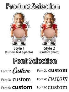 1-2pcs Customized Fridge Magnets - With Photo, Belly Pinch Magnetic Fridge Magnets, Customizable Funny Fridge Magnets, Customizable Photo Fridge Magnets - Style a - View 3