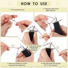 1pc - DIY Jewelry Making Tool - Beading Wire Wrapping Knotting Device For Bracelets And Thread Crafts, Plastic - Multicolor - View 6