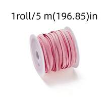 Gulungan Tali Beludru Suede 5 Meter, Benang Flocking Kulit Sintetis, Tali Pembuatan Perhiasan DIY untuk Gelang Anyaman, Kalung, Gantungan Kunci - 5 m - View 26