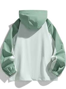 Women's Spring/Autumn Outdoor Casual Hooded Jacket - Mint Green - View 4
