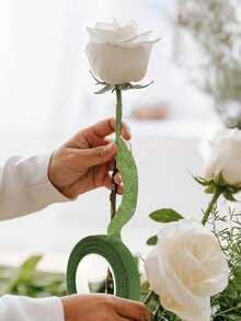 1/5/10pcs Green Floral Tape DIY Wedding Bouquet Stem Wrapping Material, Florist Valentine's Day Mother's Day Father's Day Bouquet Packaging Material, Self-Adhesive Floral Tape For Bouquet Wrapping And Floral Arrangement Decoration, Wedding Supplies, Garden Accessories Outdoor - Dark Green - View 4