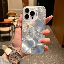 Blue Gold Phantom Is Suitable For Apple 16 Pro Max New Phone Case,  15 Pro Advanced Protective Cover, 17 Pro - 彩銀殼-白色-藍金幻影 - 查看 1