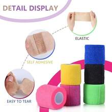 Self-Adhesive Bandage Breathable Sports Muscle Tape Elastic Bandage Multi-Purpose Use Suitable For Wrists And Ankles Can Be Cut At Will(5cm*4.5m) - Multicolor - View 3
