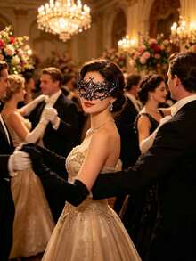 1pc Wedding Halloween Mask Eye Cover, Black Starry Rhinestone Mask, Adult Women Party Eye Accessory, Masquerade Ball Accessory, Party Gathering Photo Prop, Holiday Costume Prop, Suitable For Halloween, Bride, Evening Party, Masquerade Ball, Holiday Party, Cosplay - Multicolor - View 3