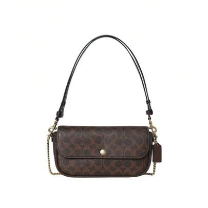 Coach Brook Series Classic Print Women Shoulder Crossbody Handbag CAN91B4MPL