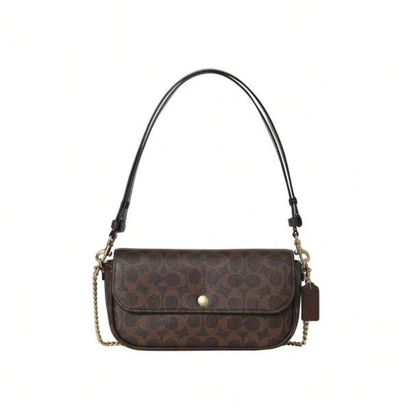 Coach Brook Series Classic Print Women Shoulder Crossbody Handbag CAN91B4MPL