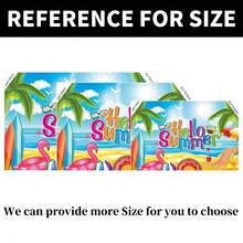 1pc Backdrop Banner For Hello Summer Large Hawaiian Pool Beach Party Background Banner For Summer Tropical Party Decorations For Summer Holiday Indoor Outdoor Photo Booth Props - View 4