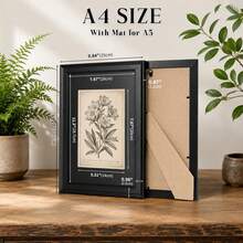 Mosearon 1pc 12x16 Photo Frame, A5 Photo Frame, A4 Poster Frame, A3 Wooden Photo Frame, Vintage Home Decor, Room Decor, Wall Decor, Gift For Friends, Made Of Artificial Board And Shatter-Resistant Organic Glass - Wooden Photo Frame - View 7