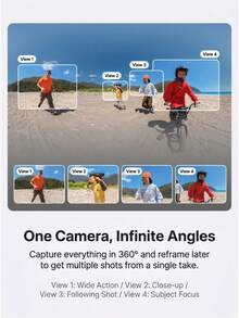 Insta360 Kamera Aksi Panorama X5 8K Kamera Saku Anti Guncang Tahan Air Pelacakan 360° Gimbal Perekam yang Dapat Dipakai untuk Bersepeda Set Tongkat Selfie Vlog Perjalanan Kecantikan Lensa Sudut Lebar 100% - View 9