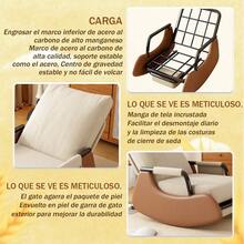Silla Mecedora Ergonómica con Reposapiés Incluido, Ideal para Relajarte en tu Sala o Recámara - Beis - Ver 4