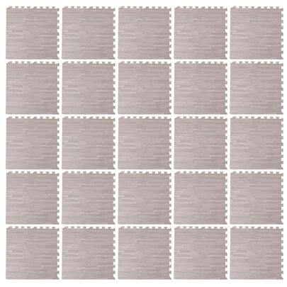 ZhdnBhnos 25Pcs (97 SQ Ft) Thick Printed Foam Tiles, 24"X24" Patchwork Foam Exercise Mat, Protective Flooring, For Home Playroom Basement, Apartment, Trade Show, Dance